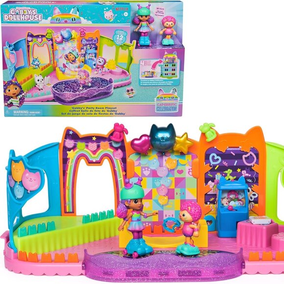 NEW-Gabby's Dollhouse, Party Room Playset with Exclusive Toy Figures, Dollhouse - Picture 1 of 8